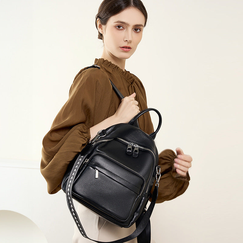 Soft Leather Backpack Women - Large Capacity Travel Bag 2025