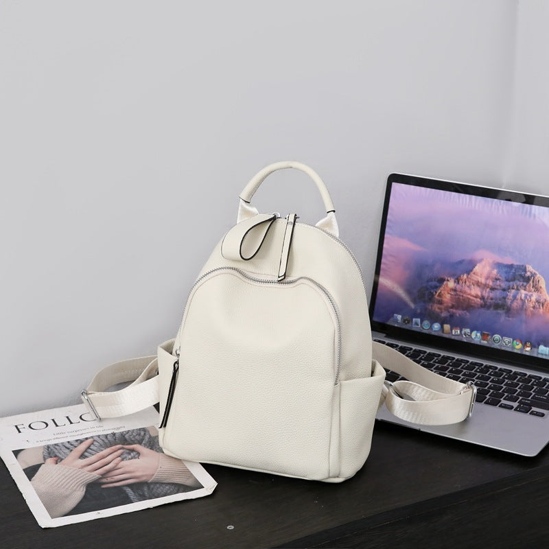 Genuine Leather Anti-theft Backpack - Soft Cowhide Casual Bag Women