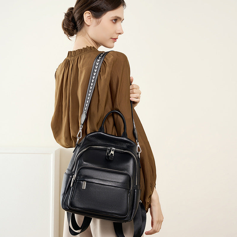 Soft Leather Backpack Women - Large Capacity Travel Bag 2025