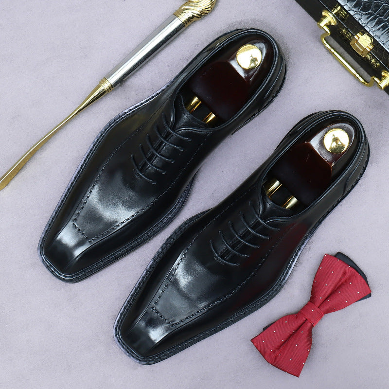 Leather Shoes Men's Leather Business Dress Men's Shoes British Fashion Cowhide Men's Casual Leather Shoes Secret Text