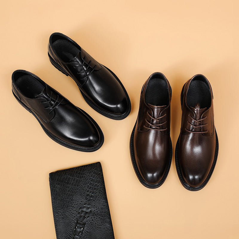 Men's Derby Work Shoes - Business Casual Leather