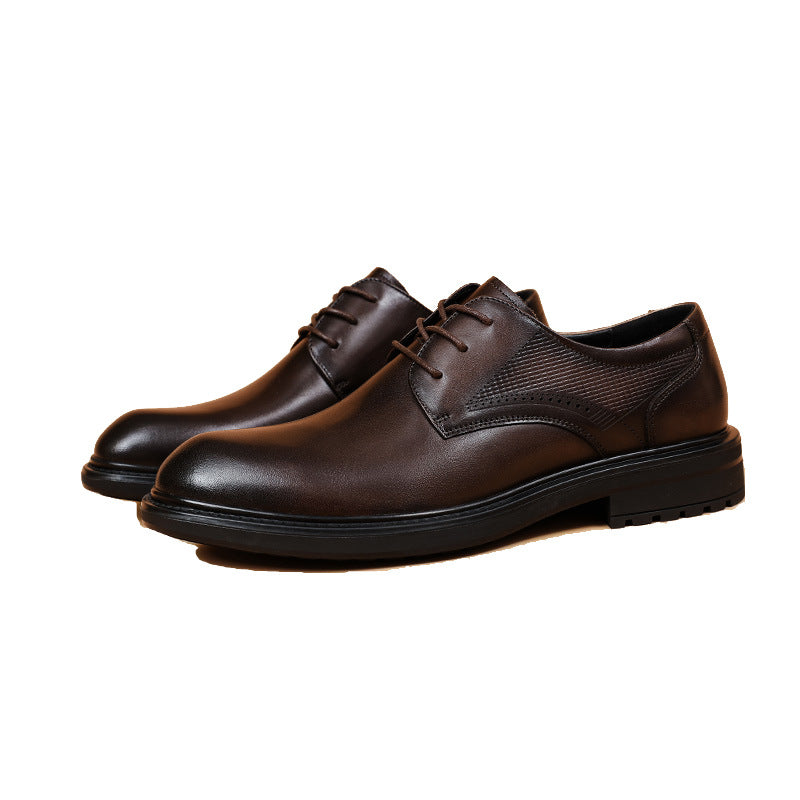 Men's Derby Work Shoes - Business Casual Leather