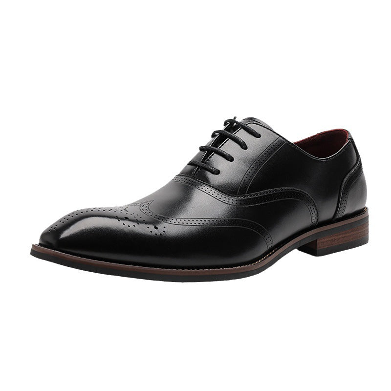 Men's Brock Carved Cowhide Shoes - Wedding & Business