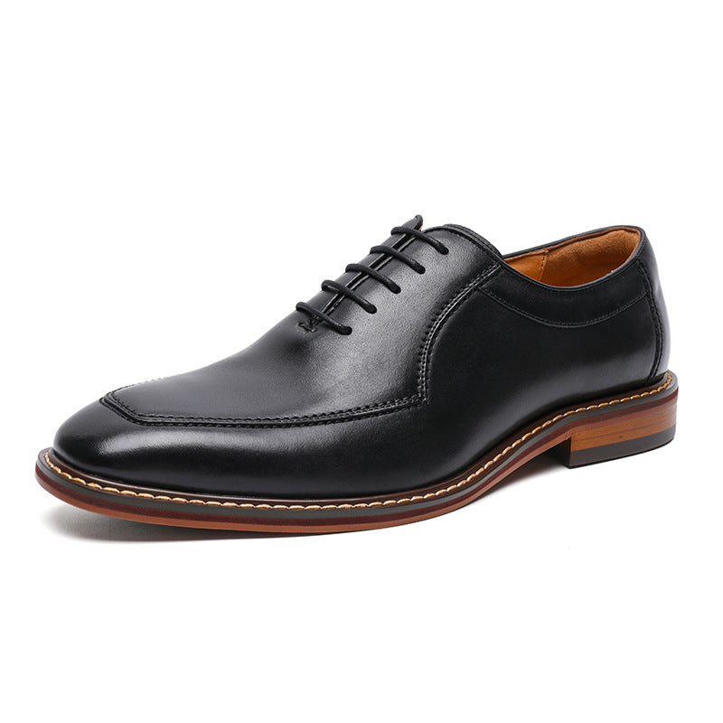 Men's Handmade Oxford Leather Shoes - Retro Business Style