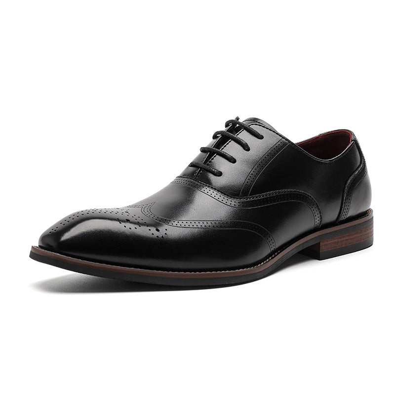 Men's Brock Carved Cowhide Shoes - Wedding & Business