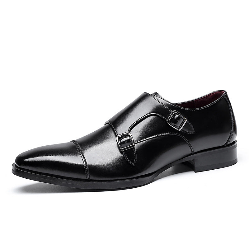 Men's Three-Connector Casual Leather Shoes - British Style