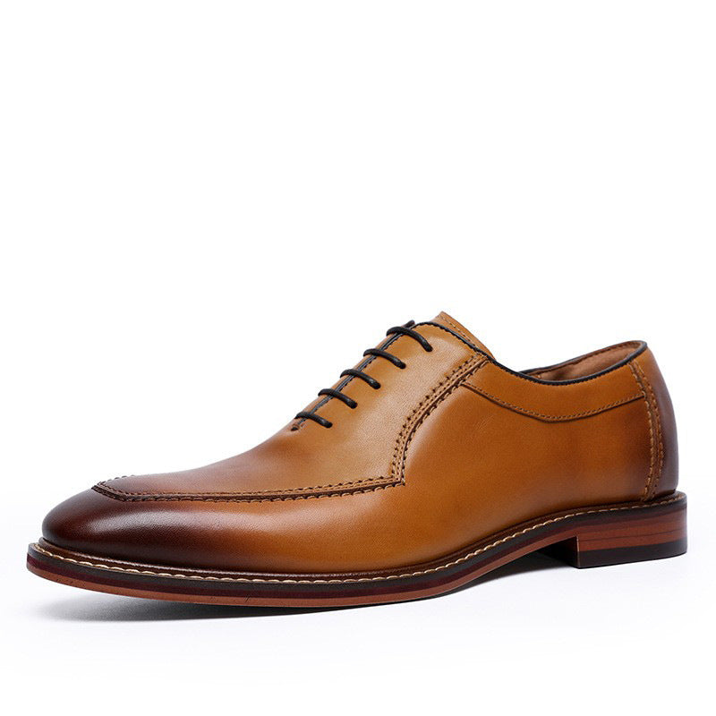 Men's Handmade Oxford Leather Shoes - Retro Business Style