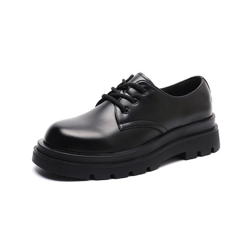 Men's Derby Leather Shoes - Genuine Leather Martin Style
