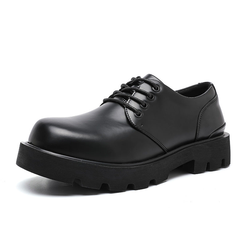 Men's Derby Leather Shoes - Genuine Leather Martin Style