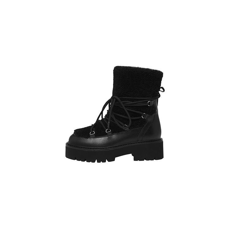 Women's Winter Snow Boots - Fleece-Lined Ankle Boots