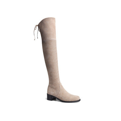 Women's Over-the-Knee Stretch Boots - Thick Heel