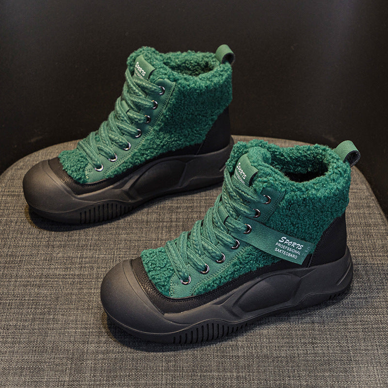 Thick Bottom Women's Warm 2025 Autumn And Winter New High-rise Casual Fashion Retro Snow Boots