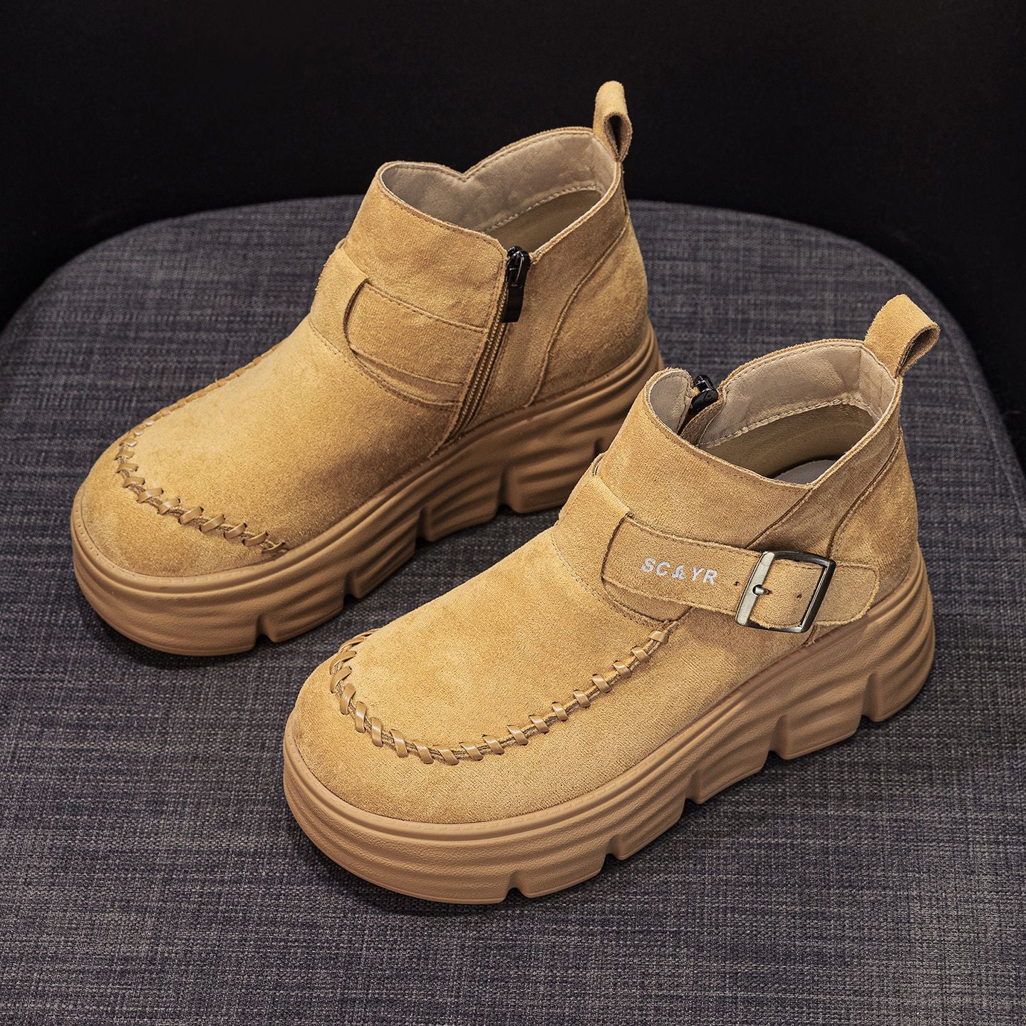 Women's 2025 New Autumn Women's Shoes British Style Retro Thick Sole Increased Casual Shoes