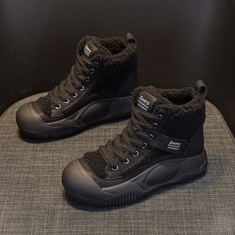 Thick Bottom Women's Warm 2025 Autumn And Winter New High-rise Casual Fashion Retro Snow Boots