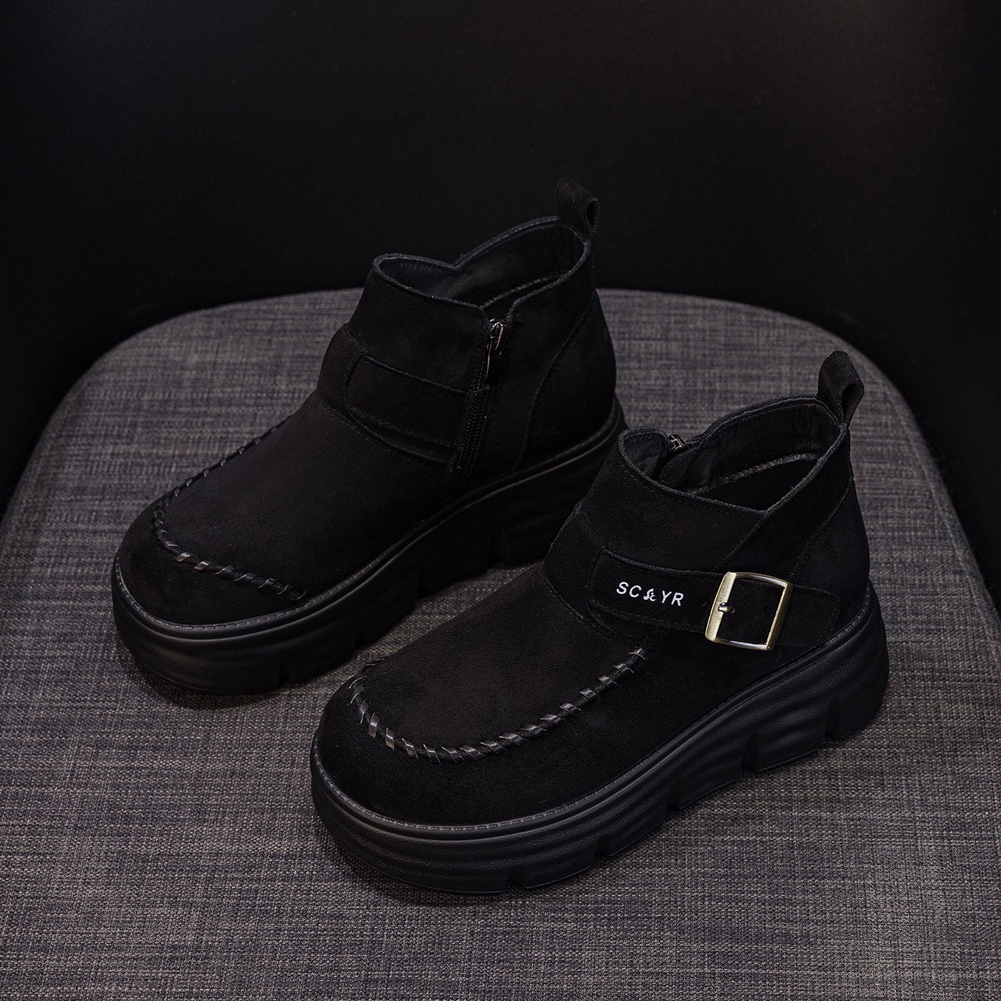 Women's 2025 New Autumn Women's Shoes British Style Retro Thick Sole Increased Casual Shoes