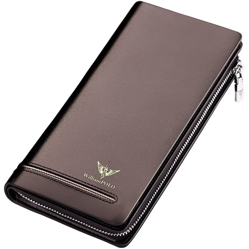 King Paul Business Zipper Wallet Cowhide Wallet Clutch Bag Wallet Men's Multifunctional Long Clutch Bag