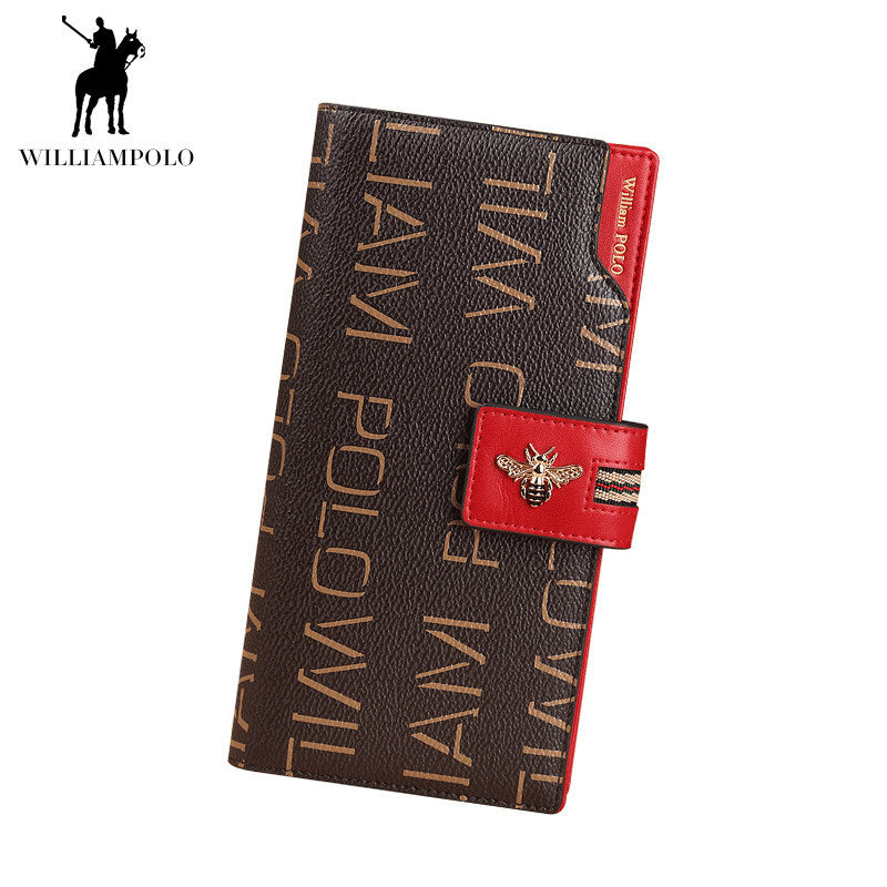 King Paul Women's Wallet Anti-theft Brush Long Wallet Fashion Wallet Large Capacity Hand-held Card Holder Banknote Wallet