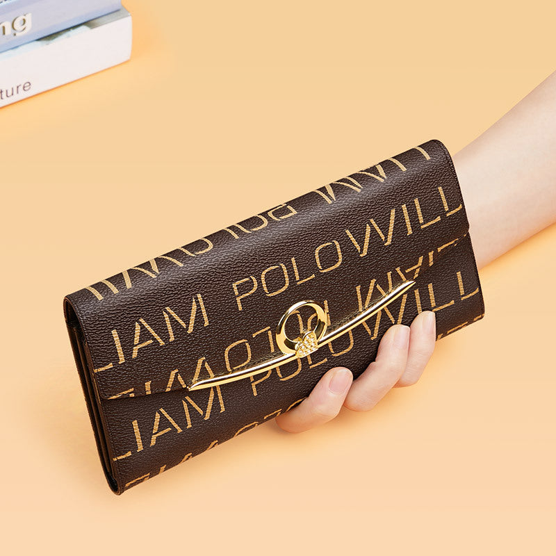 King Paul Wallet Women's New Long Fashionable Large Capacity Multi-function Wallet Simple All-match Clutch