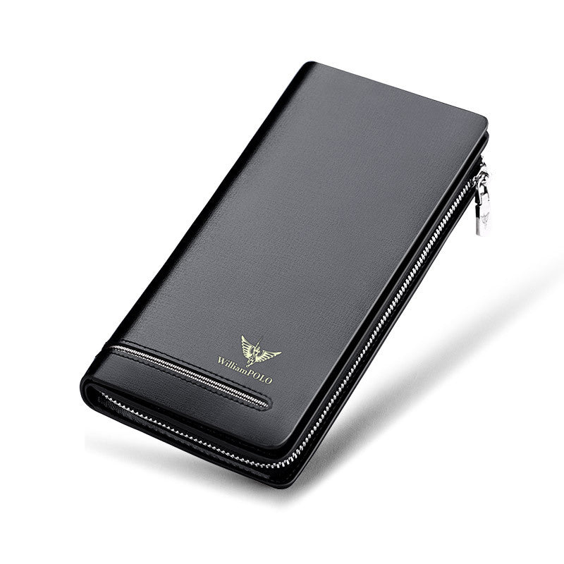 King Paul Business Zipper Wallet Cowhide Wallet Clutch Bag Wallet Men's Multifunctional Long Clutch Bag