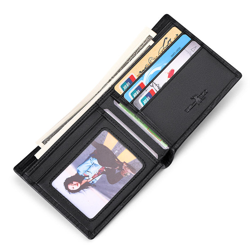 King Paul Wallet Men's Crocodile Pattern 2025 New Short Genuine Leather Men's Wallet Long