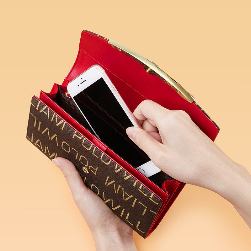 King Paul Wallet Women's New Long Fashionable Large Capacity Multi-function Wallet Simple All-match Clutch