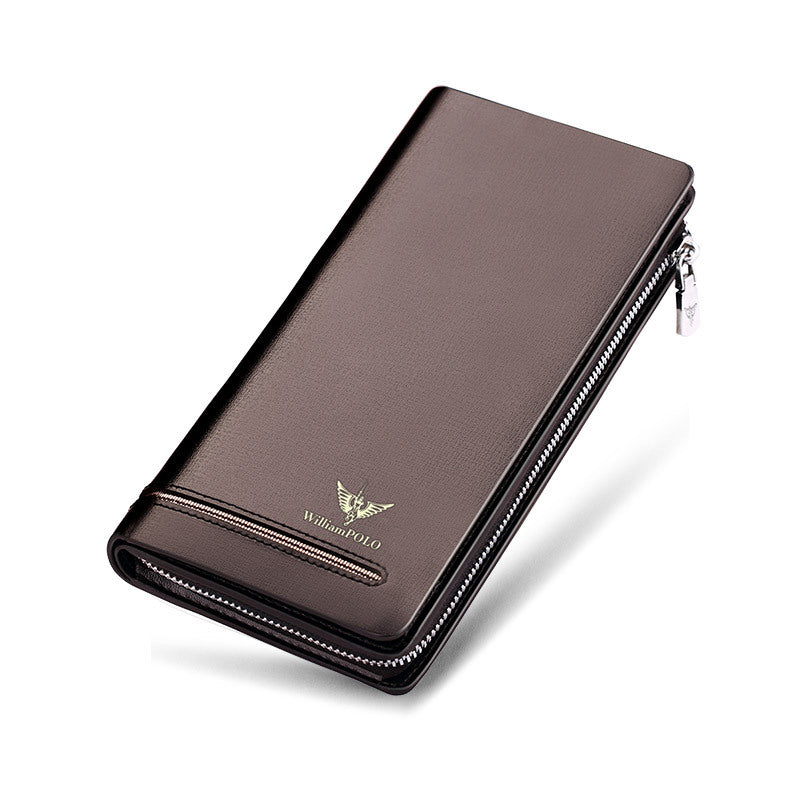 King Paul Business Zipper Wallet Cowhide Wallet Clutch Bag Wallet Men's Multifunctional Long Clutch Bag