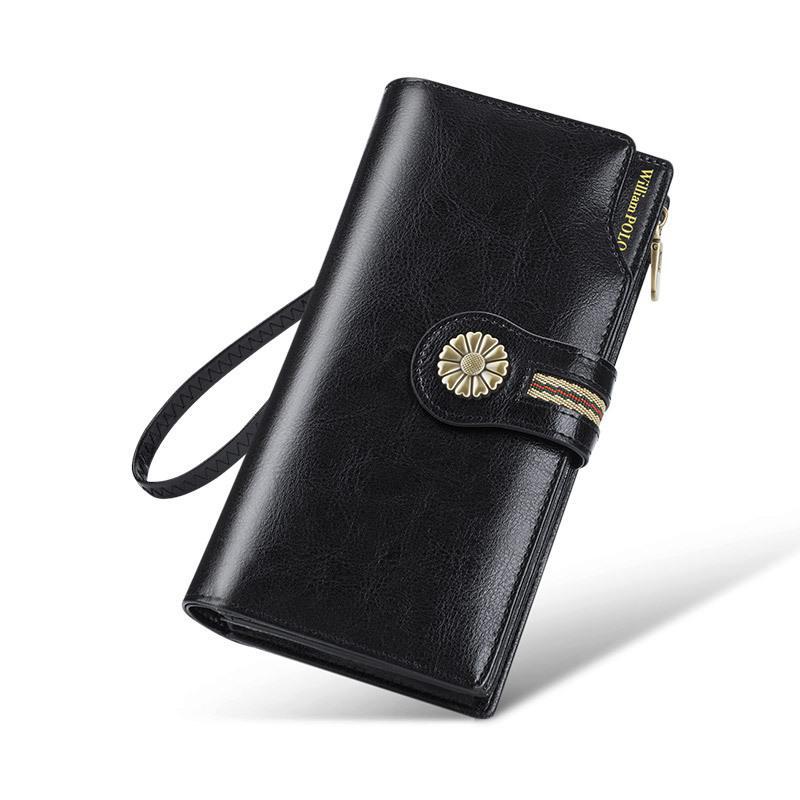 King Paul Genuine Leather Wallet Women's 2025 New Hand Bag Women's Small Bag Clutch Bag Long Wallet Card Bag