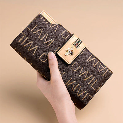 King Paul Women's Wallet Anti-theft Brush Long Wallet Fashion Wallet Large Capacity Hand-held Card Holder Banknote Wallet