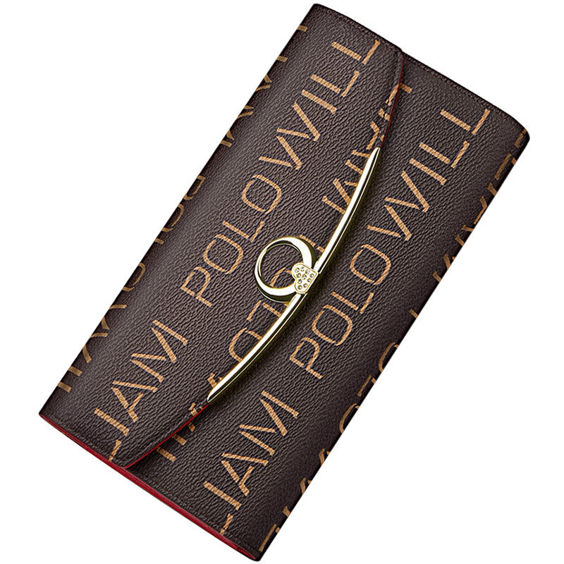 King Paul Wallet Women's New Long Fashionable Large Capacity Multi-function Wallet Simple All-match Clutch