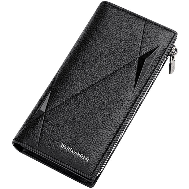 King Paul 2025 New Wallet Men's Long Leather Multi-card Cowhide Ultra-thin Soft Wallet Card Bag Wholesale