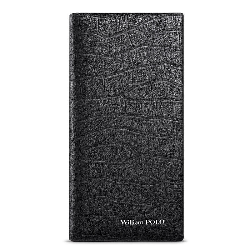 King Paul Wallet Men's Crocodile Pattern 2025 New Short Genuine Leather Men's Wallet Long