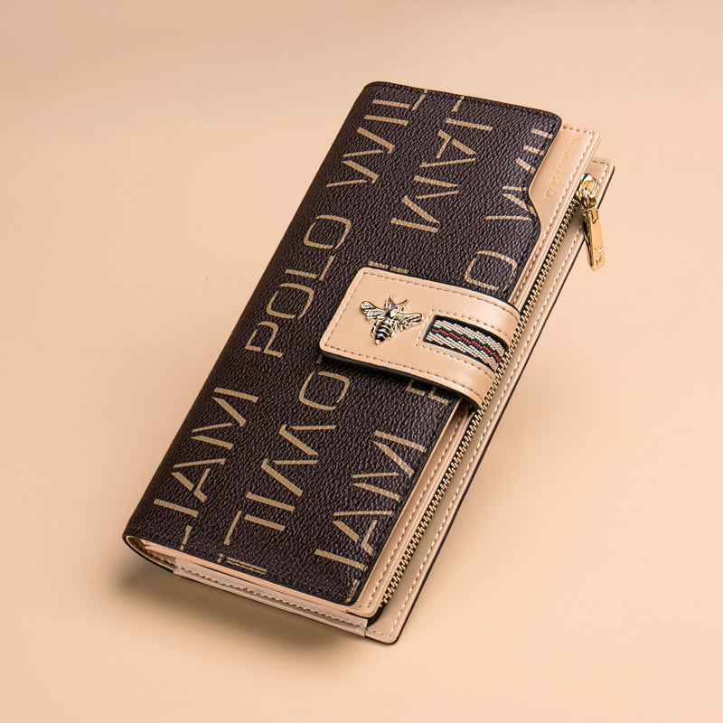 King Paul Women's Wallet Anti-theft Brush Long Wallet Fashion Wallet Large Capacity Hand-held Card Holder Banknote Wallet