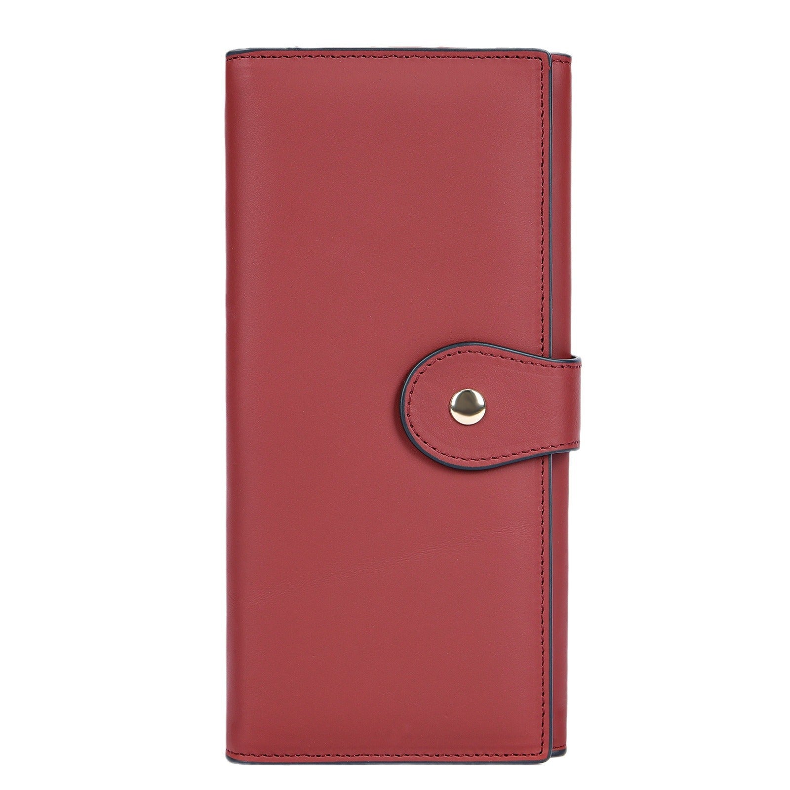 Anti-magnetic RFID Genuine Leather Women's Wallet Mid-length European And American Retro Women's Wallet Tri-fold Clutch Coin Purse