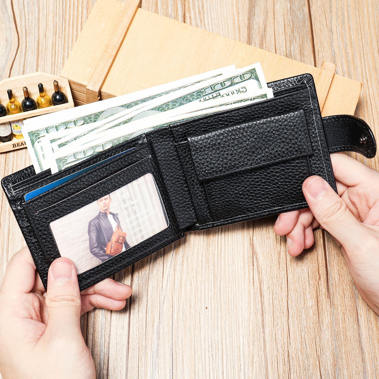 Cross-border Leather Wallet Men's Top-layer Cowhide Coin Wallet