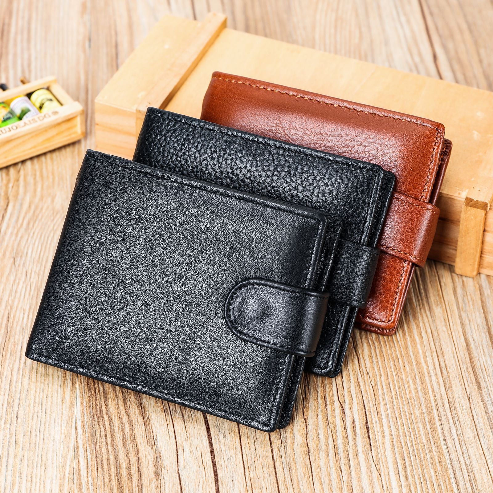 Cross-border Leather Wallet Men's Top-layer Cowhide Coin Wallet