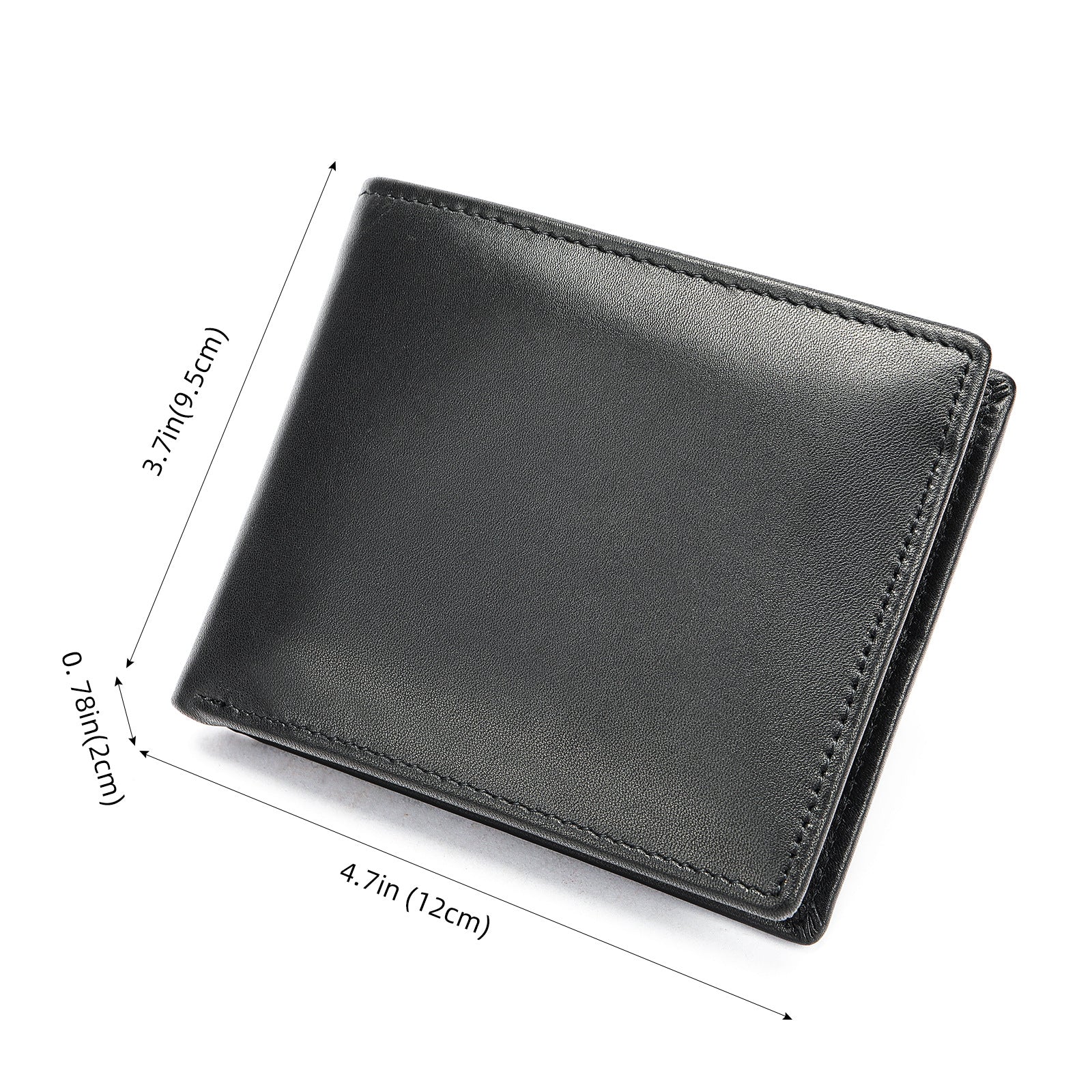 Men's Wallet Top Layer Cowhide Short Horizontal Wallet Genuine Leather Vintage Wallet Men's Bank Card Bag