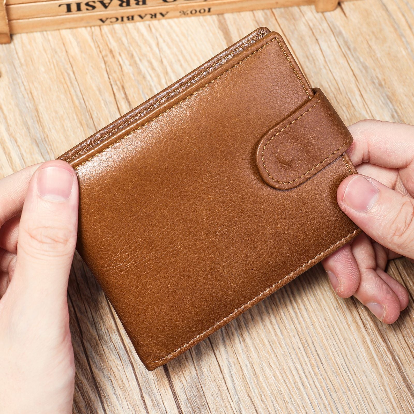 Cross-border Leather Wallet Men's Top-layer Cowhide Coin Wallet