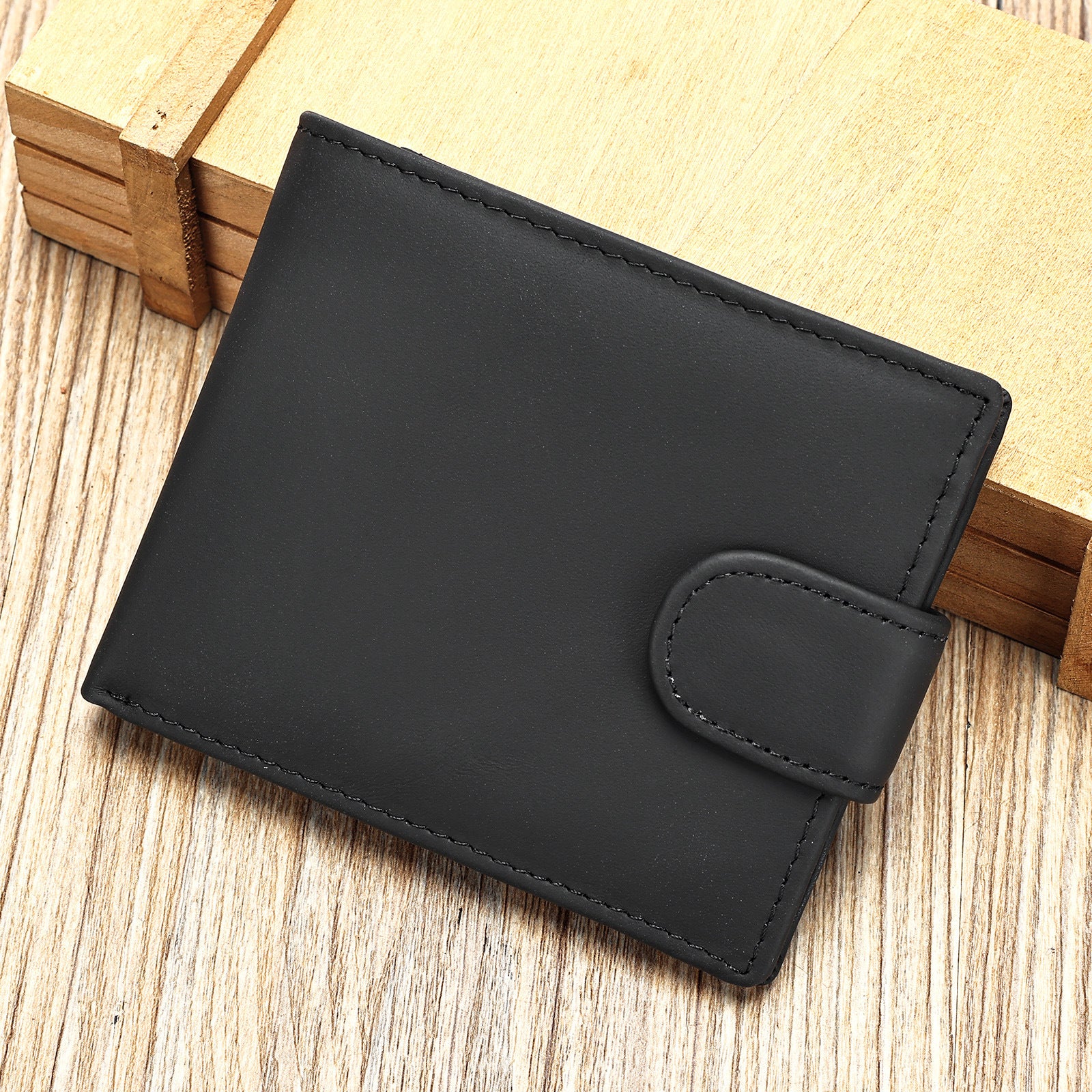 Marent Genuine Leather Men's Wallet Short Coin Purse Multi-Card Wallet Top Layer Cowhide Wallet For Men