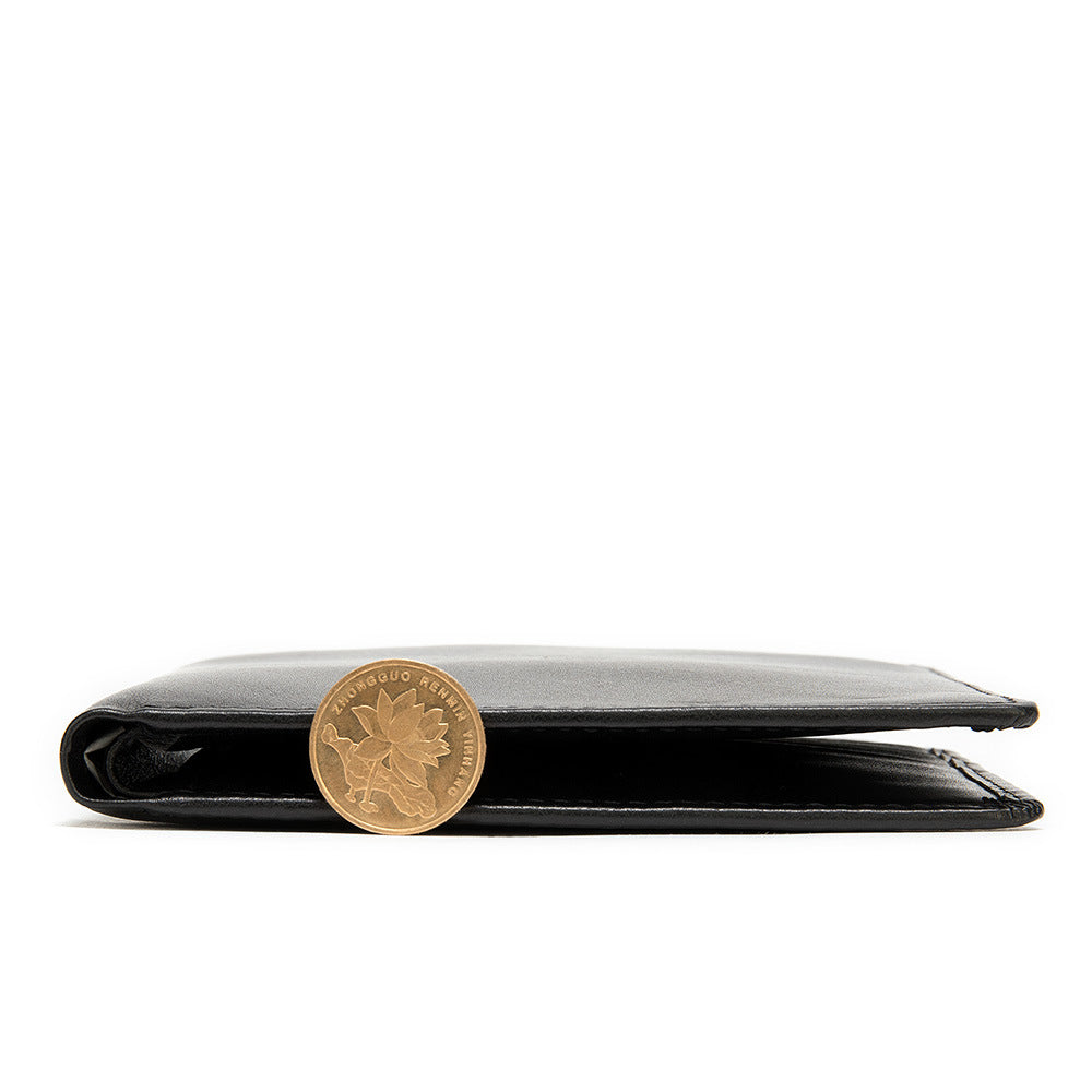 Business Men's Genuine Leather Wallet Multi-Card Cowhide Horizontal Simple Coin Wallet