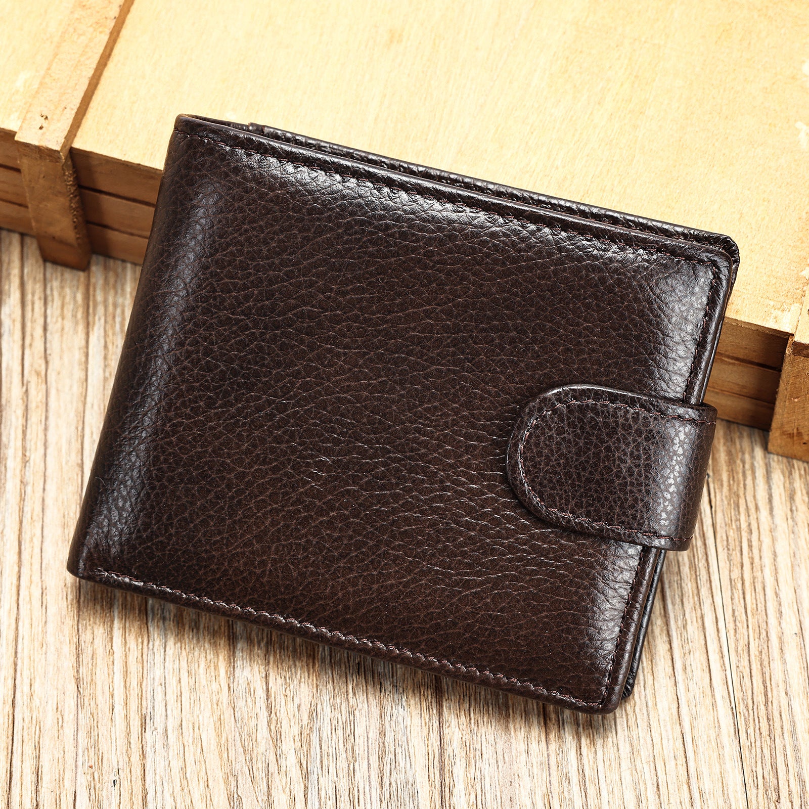 Marent Genuine Leather Men's Wallet Short Coin Purse Multi-Card Wallet Top Layer Cowhide Wallet For Men