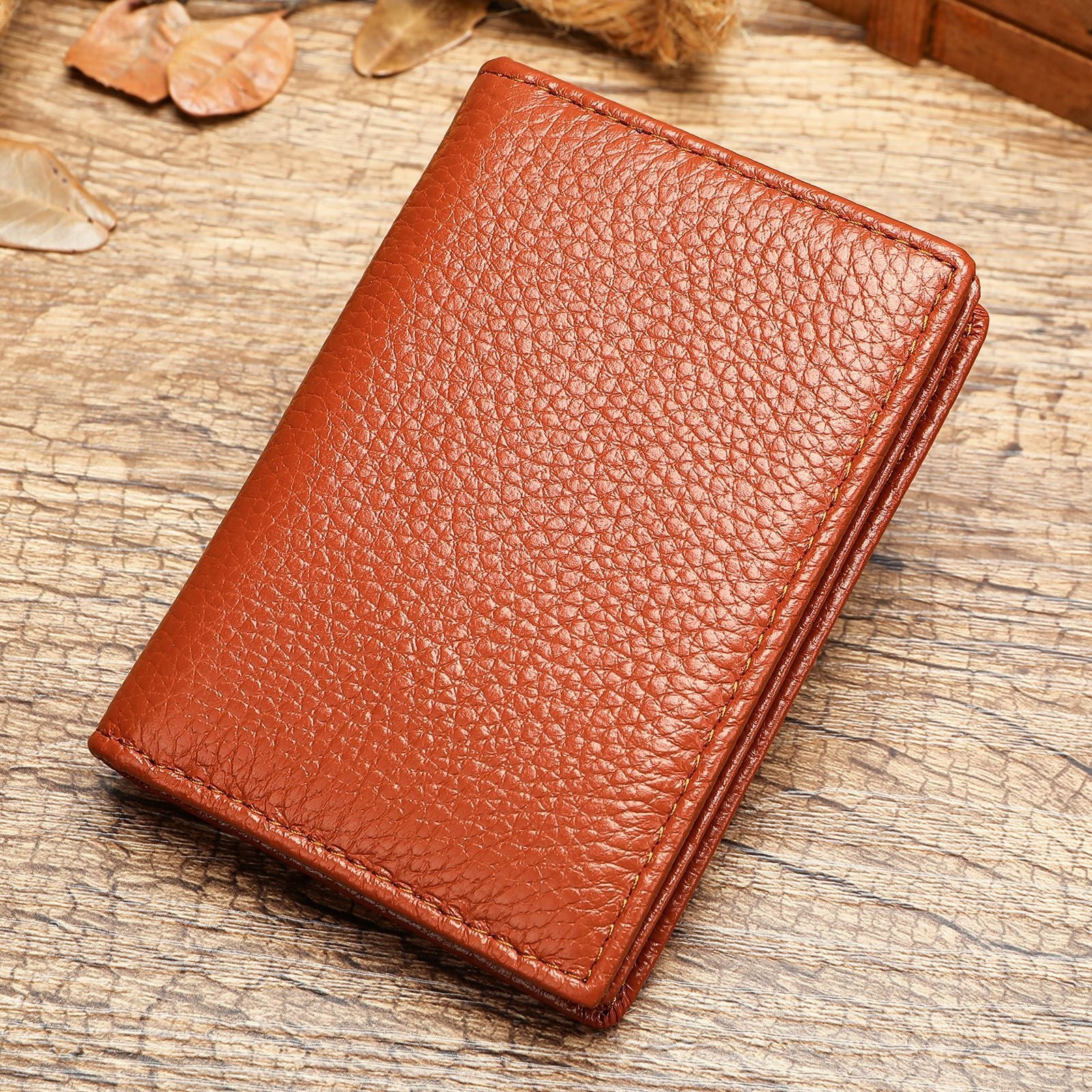 Marent Genuine Leather Card Bag Compact ID Bag Portable High-end Niche Genuine Leather Men's And Women's Cowhide Card Case Wallet