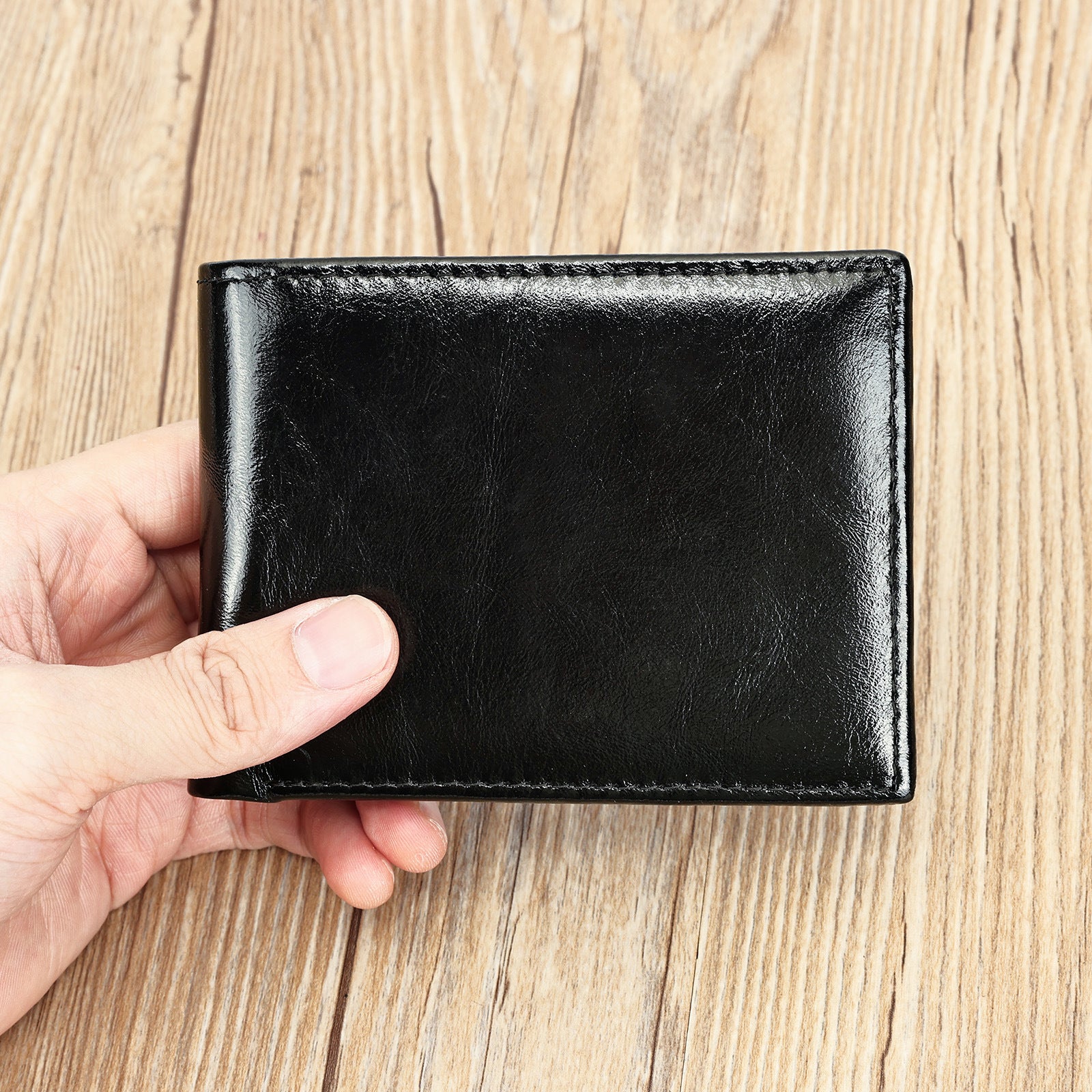 Maronte Leather Wallet High-end Men's Leather Money Clip Large Capacity Card Bag Top Layer Cowhide Vintage Wallet
