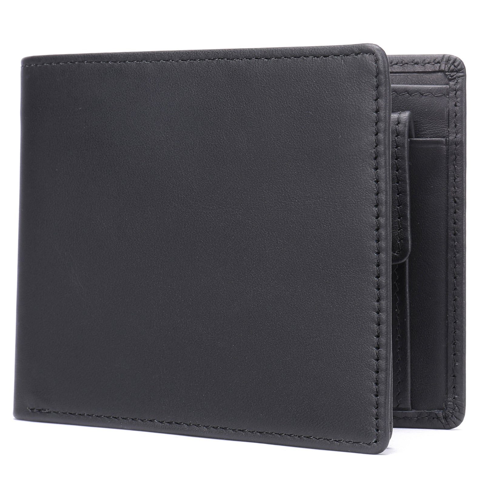 Genuine Leather Anti-magnetic Wallet Men's Business Multi-card Wallet Anti-theft Brush RFID Coin Wallet Wallet