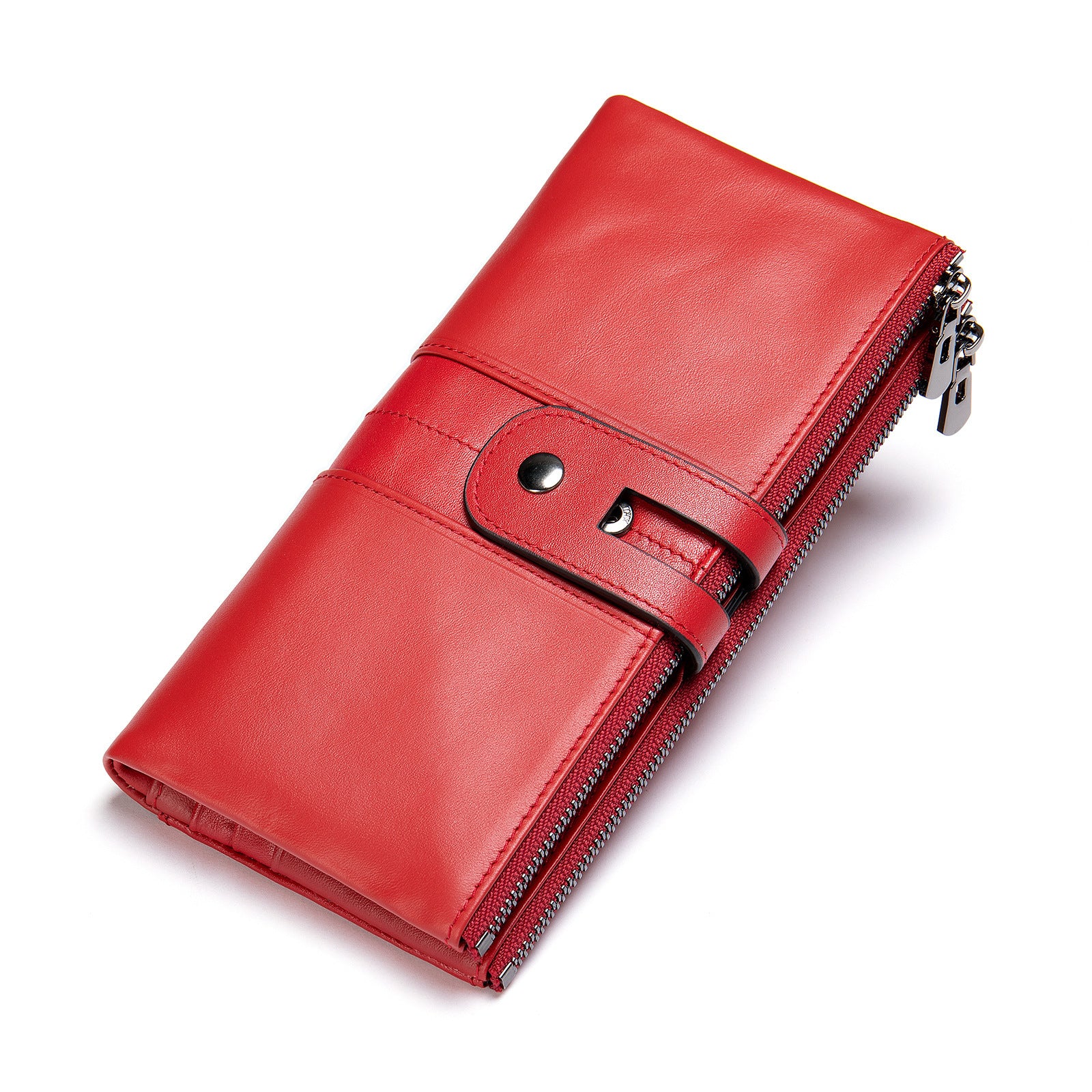 Anti-magnetic Retro Genuine Leather Wallet Long Women's Clutch High-end Multi-functional First-layer Cowhide Wallet
