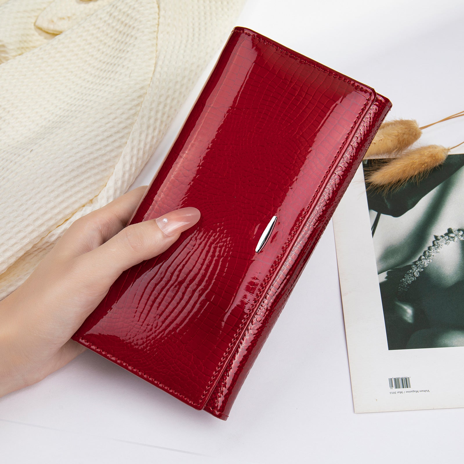 Women's High-end Clutch Bag Women's All-match Genuine Leather Coin Purse Top-layer Cowhide Wallet