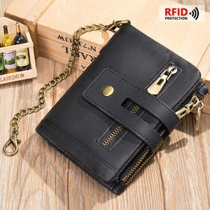 Anti-magnetic Retro Genuine Leather Wallet Long Women's Clutch High-end Multi-functional First-layer Cowhide Wallet