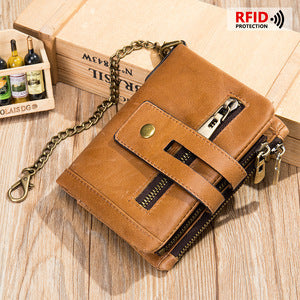 Anti-magnetic Retro Genuine Leather Wallet Long Women's Clutch High-end Multi-functional First-layer Cowhide Wallet
