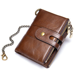 Anti-magnetic Retro Genuine Leather Wallet Long Women's Clutch High-end Multi-functional First-layer Cowhide Wallet