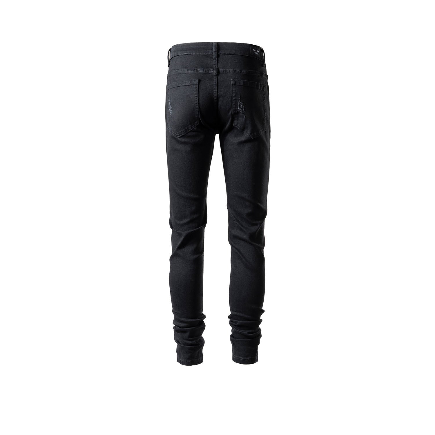 Men's Women's Spring And Summer Urban High Street Micro-stretch Fabric Trousers Unisex Scrub Black Jeans