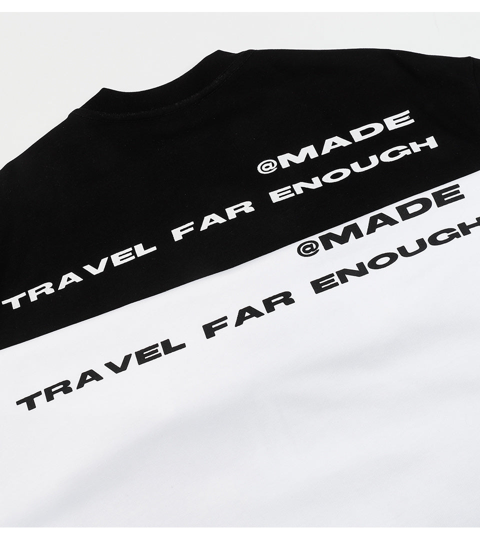City View Print Streetwear T Shirts Oversize Loose Short Sleeve Tee Summer Harajuku Cotton Round Neck